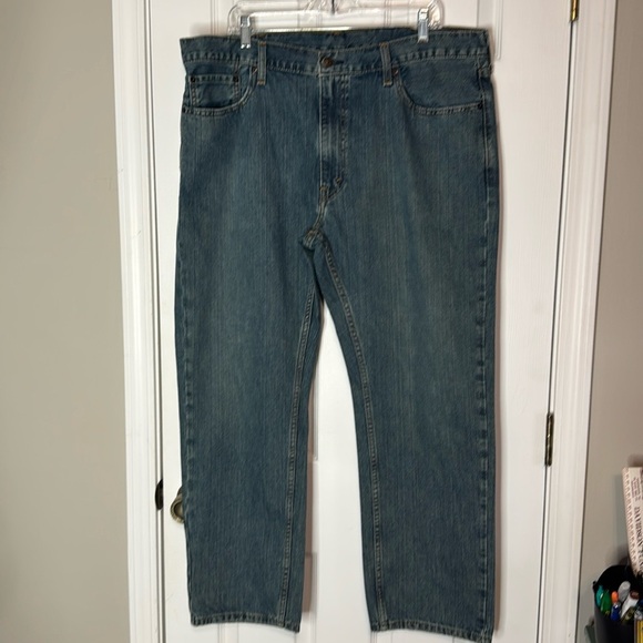 Red Tab Levi's 559 Jeans Relaxed Fit Straight Leg Stretch Blue Denim 40x30 - Picture 1 of 6